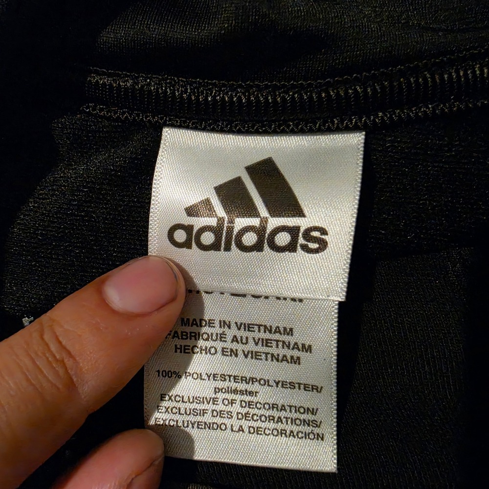 Adidas Kids Track Jacket Black Red 3-Stripe Full Zip Mock Neck 3T Toddler - Picture 4 of 8